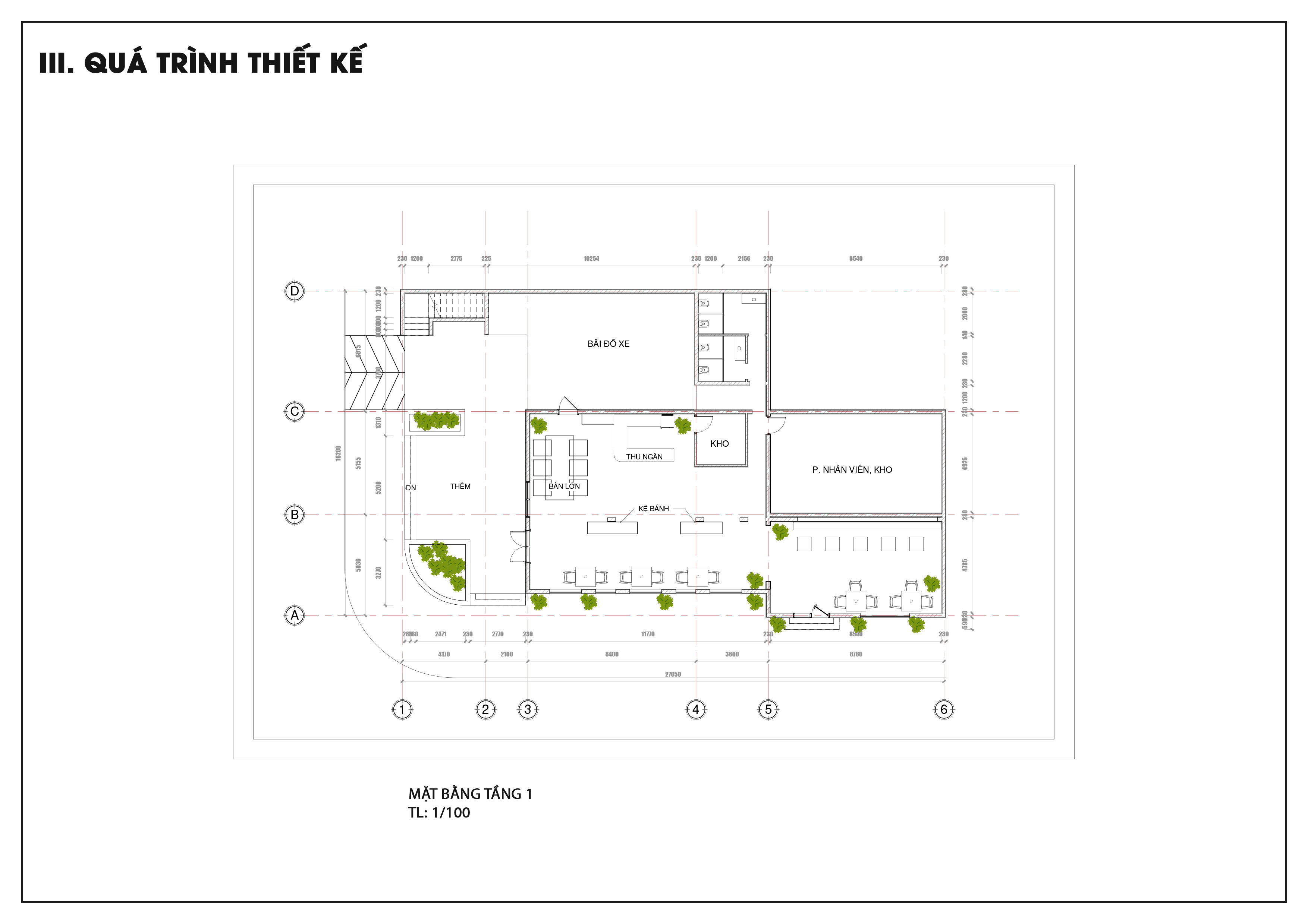Mặt bằng tầng trệt