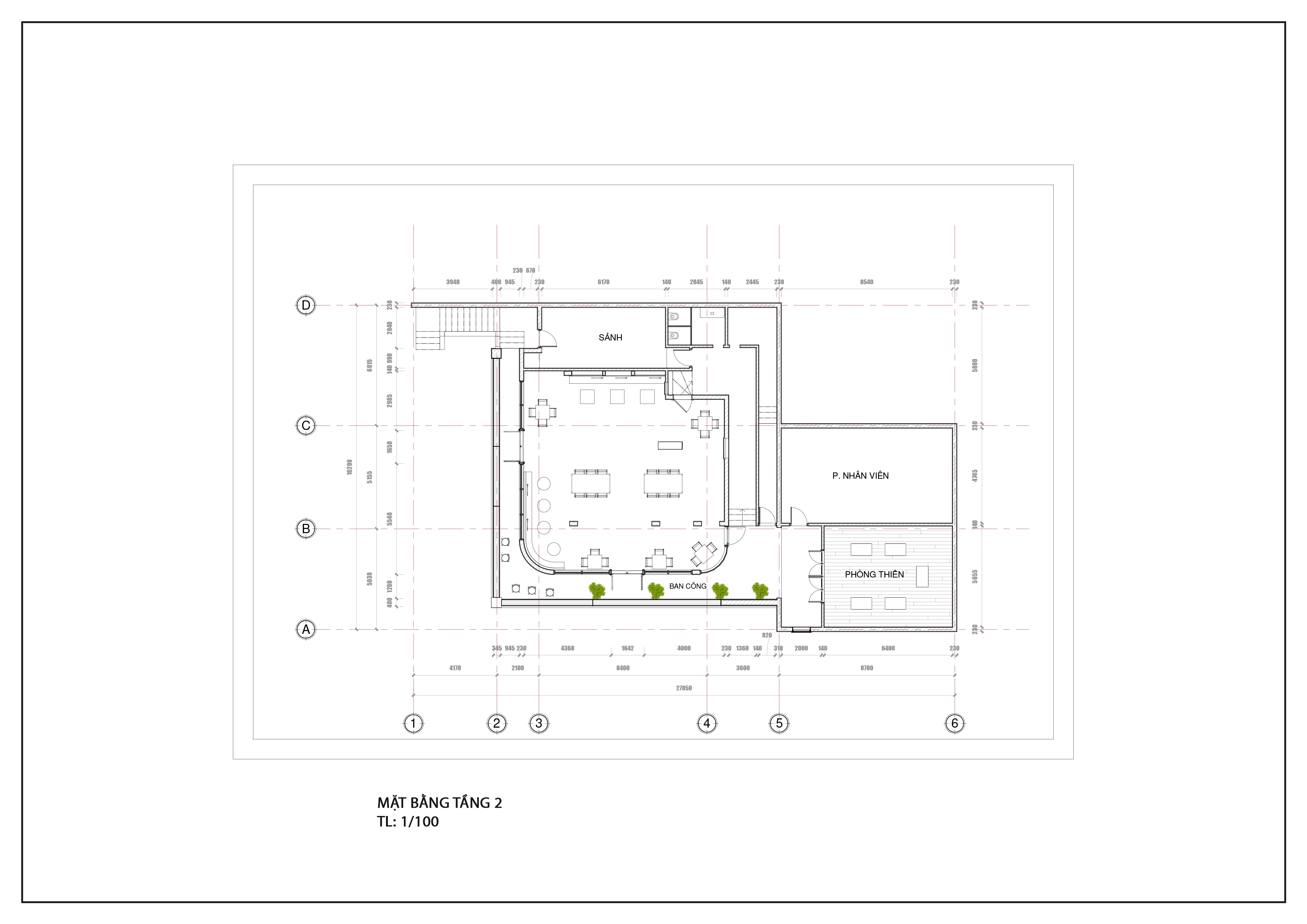 Mặt bằng tầng 2