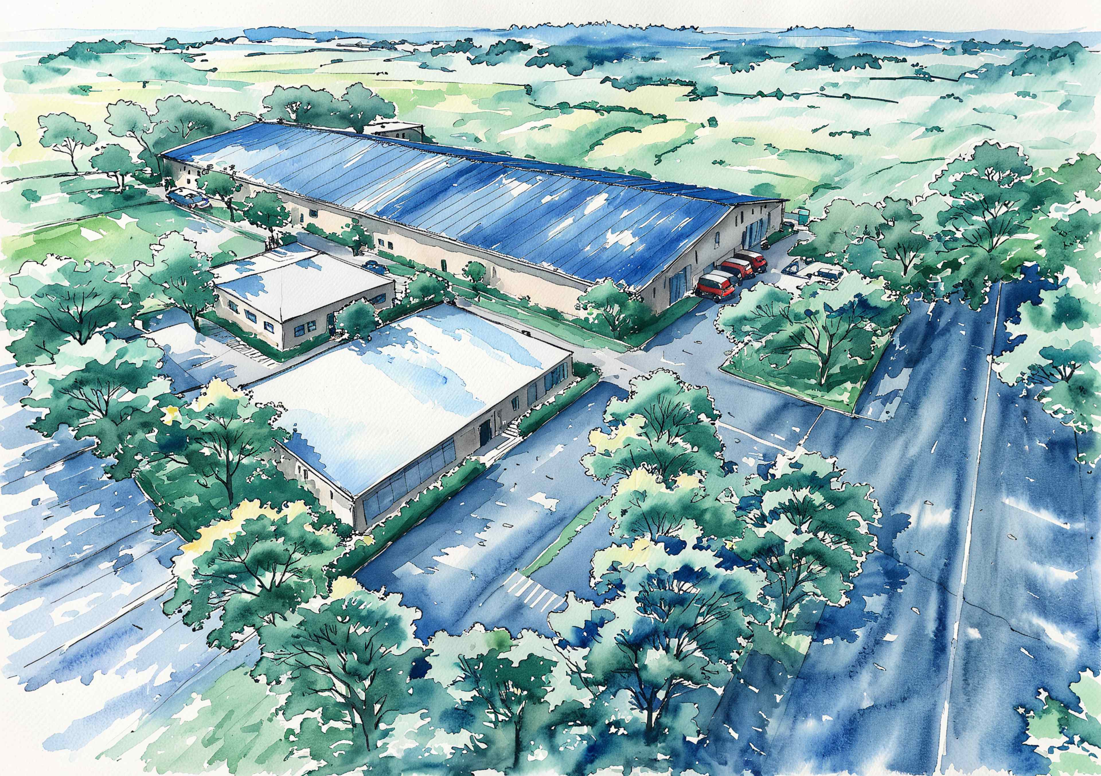 Phối cảnh nghệ thuật watercolor